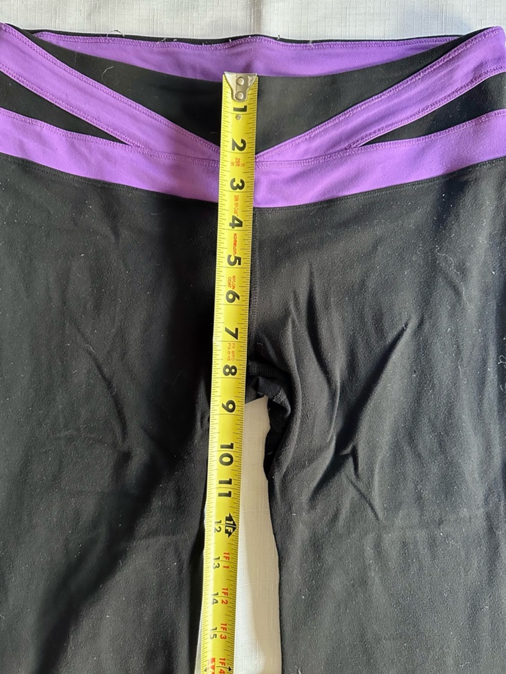 Alo Yoga Pants STRAIGHT LEG with subtle flares, Purple/black. Size: S - Picture 8 of 12